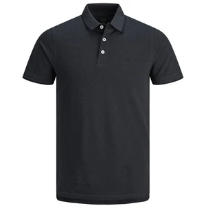 Jack&Jones Pánské polo triko JJEPAULOS 12136668 Dark Grey Melange SLIM FIT XL