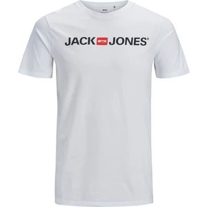 Jack&Jones PLUS Pánské triko JJECORP Regular Fit 12184987 White 3XL