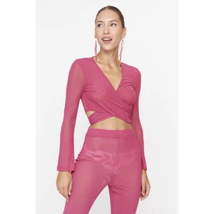 Trendyol Fuchsia Mesh Bottom-Top Set Bottom-Top Set