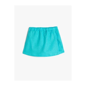 Koton Linen Shorts Skirt Elasticated Wrapover Waist.