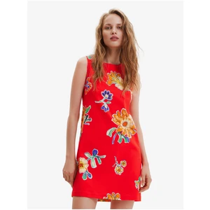 Red Women Floral Dress Desigual Sundance - Women