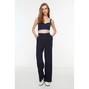 Trendyol Pants - Dark blue - Wide leg