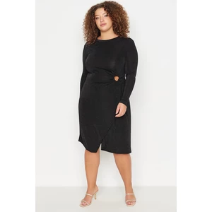 Trendyol Curve Plus Size Dress - Black - Shift