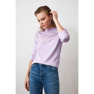 Trendyol Sweater - Purple - Slim fit