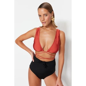 Trendyol Tile Triangle Bikini Top