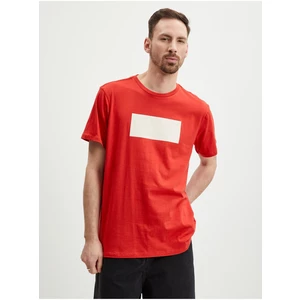 Červené pánské tričko Guess Est.1981 - Pánské
