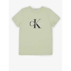 Světle zelené holčičí tričko Calvin Klein Jeans - Holky