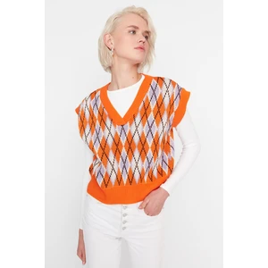 Trendyol Sweater Vest - Orange - Oversize