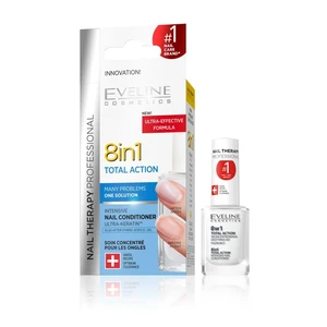 Eveline Cosmetics Nail Therapy kondicionér na nehty 8 v 1 inovovaná verze neobsahuje formaldehyd 12 ml