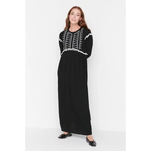 Trendyol Black Embroidered Woven Dress