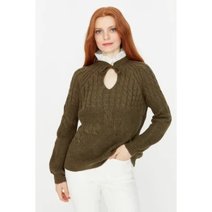 Trendyol Sweater - Green - Regular fit