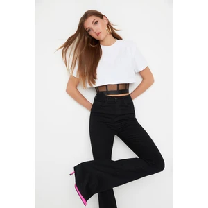 Dámský Crop Top Trendyol TPRSS22BZ00005/WHITE