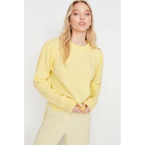 Trendyol Sweater - Yellow - Slim fit