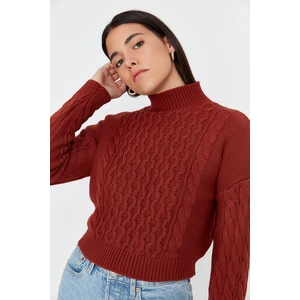 Trendyol Sweater - Brown - Regular fit