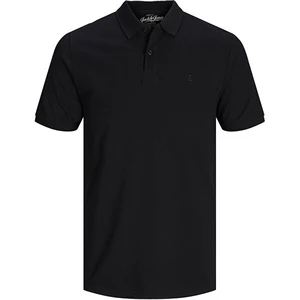 Jack&Jones Pánske polo triko Slim Fit JJEBASIC 12136516 Black XXL