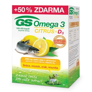 Green-Swan GS Omega 3 Citrus + D3 100 + 50 kapslí