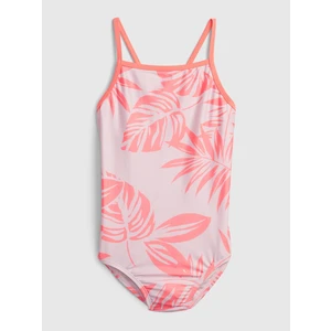 Růžové holčičí dětské plavky recycled swim one-piece