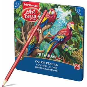 Erich Krause Pastelky ArtBerry® Premium, šestihranné, 24 barev, v kovovém boxu