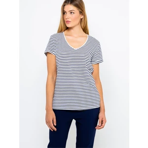 Black-and-white striped basic T-shirt CAMAIEU - Women