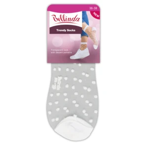 Bellinda <br />
TRENDY SOCKS - Modern patterned ivory socks - black