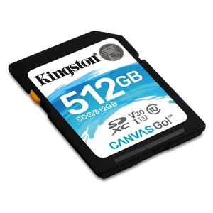 Pamäťová karta Kingston Canvas Go! SDXC 512GB UHS-I U3 (90R/45W) (SDG/512GB) pamäťová karta SDXC • kapacita 512 GB • Class 10 • čítanie až 90 MB/s • z
