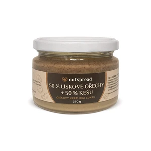 Nutspread 100% Dvoubarevný lískooříškový krém s kešu 250 g