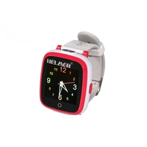 Detské smart hodinky Helmer KW 802, SIM karta, červeno-biela