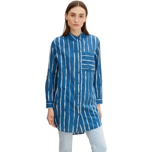 Blue Women's Long Striped Shirt Tom Tailor - Women
