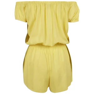 Ladies Off Shoulder Short Jumpsuit brightyellow