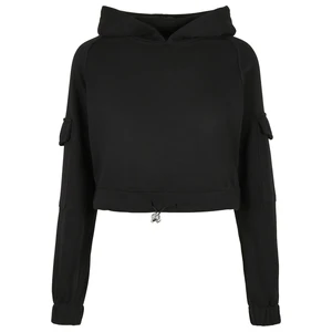 Ladies Short Worker Hoody Black