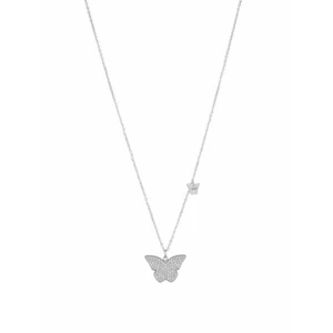 Liu.Jo Půvabný ocelový náhrdelník s motýlky Brilliant LJ1638