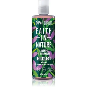 Faith In Nature Lavender & Geranium přírodní šampon pro normální až suché vlasy 400 ml