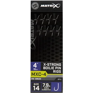 Matrix náväzec mxc-4 x-strong boilie pin rigs barbless 10 cm - size 14 0,20 mm