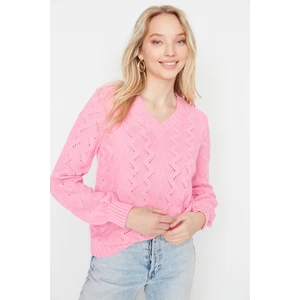 Trendyol Sweater - Pink - Regular fit