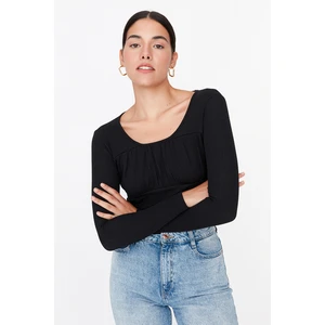 Trendyol Blouse - Black - Slim fit