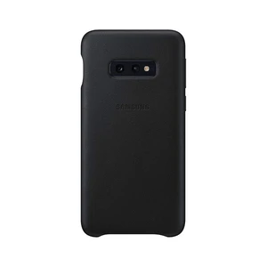 Kryt na mobil Samsung Leather Cover na Galaxy S10e (EF-VG970LBEGWW) čierny puzdro na mobilný telefón • zadný kryt • materiál: koža • kompatibilný s te