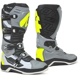 Forma Boots Pilot Gri-Alb-Yellow Fluo 47 Cizme de motocicletă