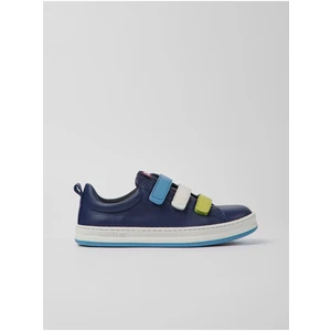 Dark Blue Boys' Leather Camper Sneakers - Boys