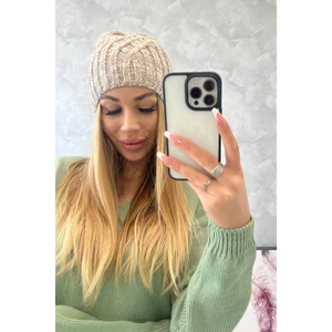 Beanie with fleece Merry K225 beige