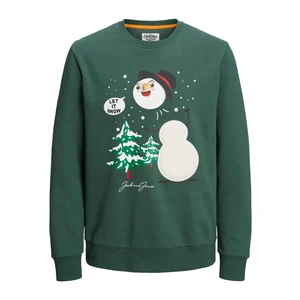 Jack&Jones Pánska mikina JORTOON Standard Fit 12221416 Trekking Green XL
