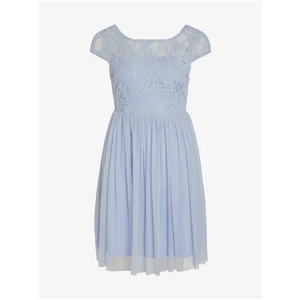 Light blue lady dress with lace VILA Ulcricana - Ladies