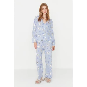 Dámske pyžamo Trendyol THMAW21PT0048/Navy blue