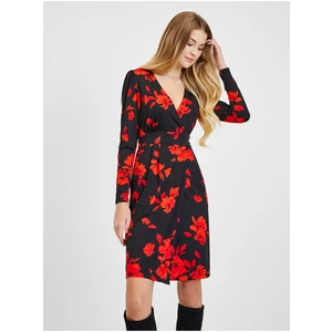 Red-black women's floral dress ORSAY - Ladies
