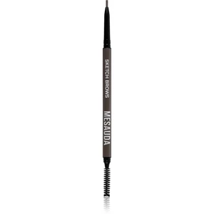 Mesauda Milano Sketch Brows automatická ceruzka na obočie s kefkou odtieň 102 Brunette 0,09 g