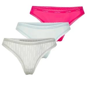 Calvin Klein 3 PACK - dámská tanga QD3802E-6VW XL