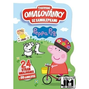 JIRI MODELS Omalovánky tvarované + samolepky Peppa Pig