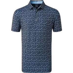 Footjoy Travel Print Mens Polo Shirt Navy/True Blue L