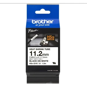 Brother HSe-231E, 11.2 mm x 1.5 m, černý tisk / bílý podklad , originální páska