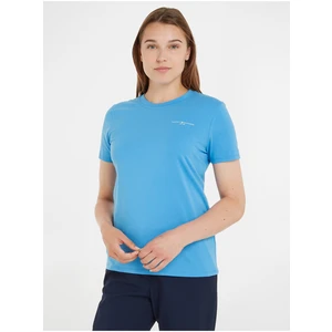 Blue Women's T-Shirt Tommy Hilfiger 1985 Reg Mini Corp Logo - Women