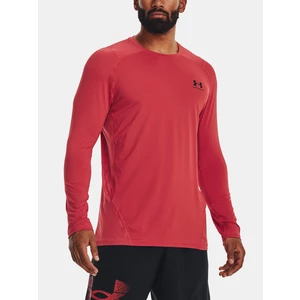 Tréningové tričko s dlhým rukávom Under Armour 1361506-001, červená farba, jednofarebné
